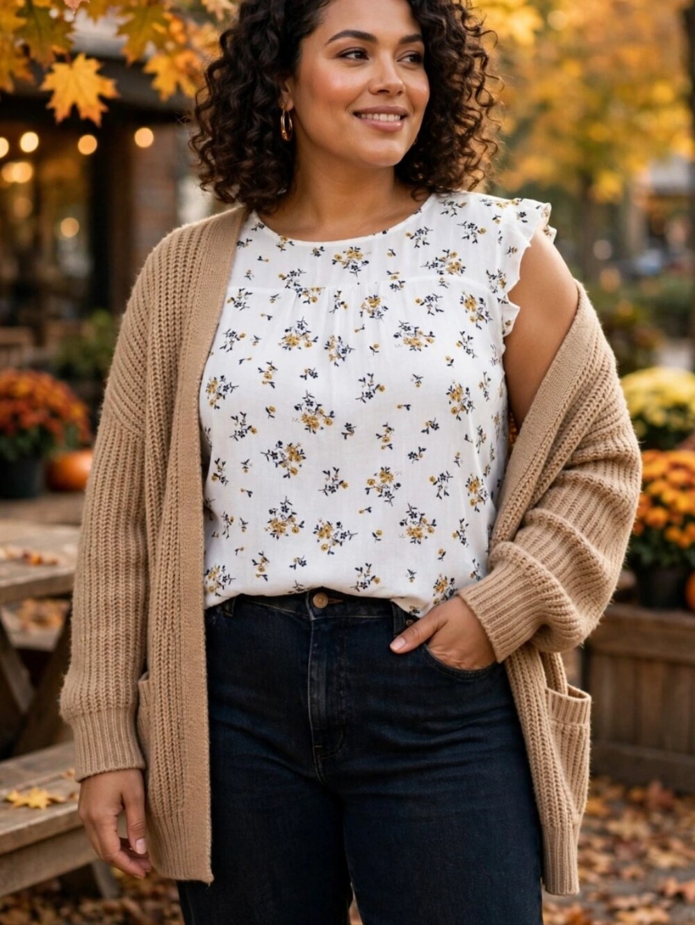 Floral print top